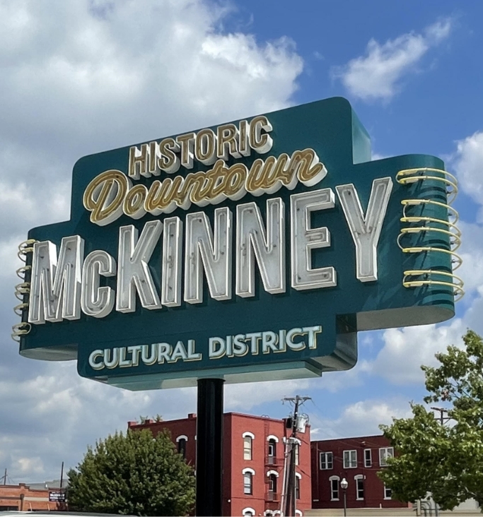 downtown mcKinney historic sign