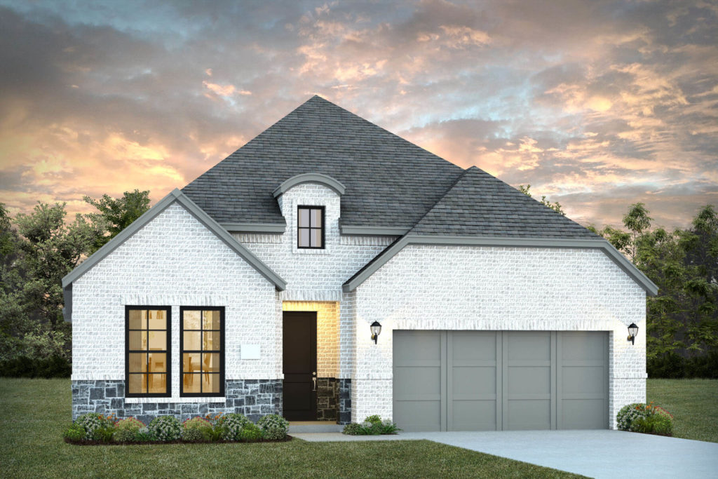 normandy homes chapelle exterior rendering, stone