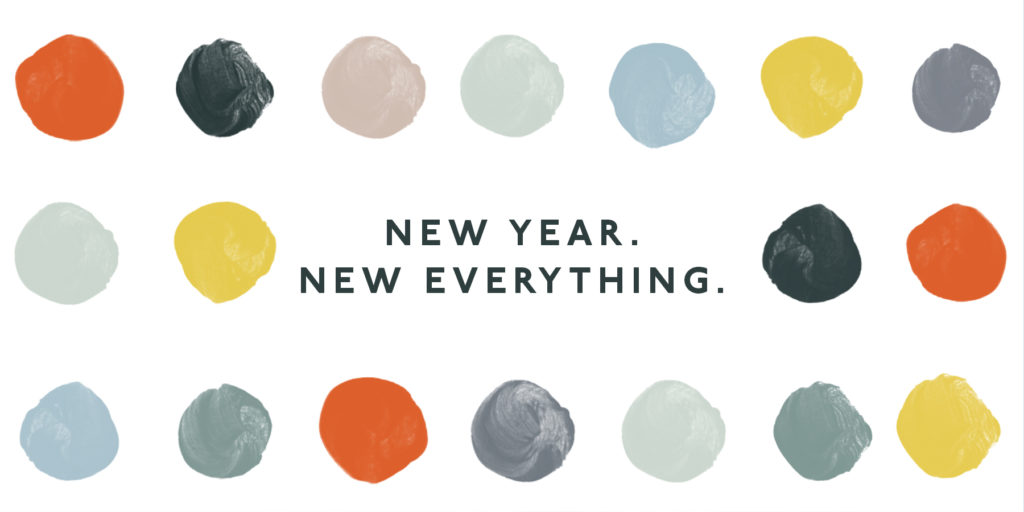 new year, new everything graphic with paint
