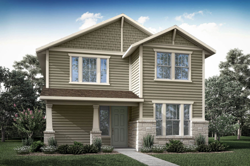 A rendering of a two story home in Texas.