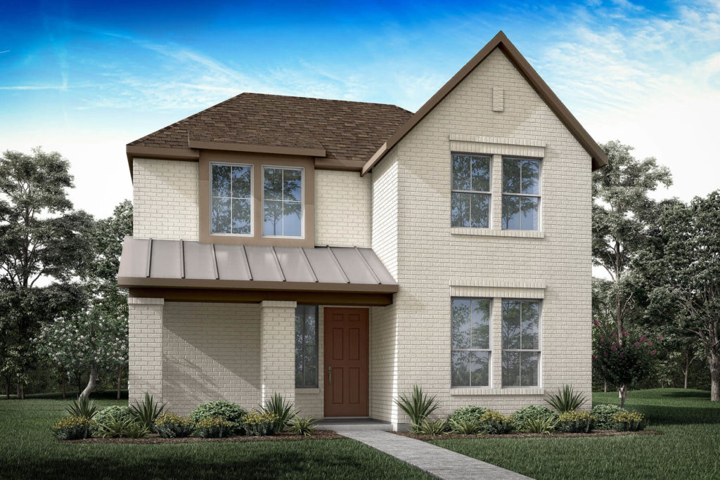 A rendering of a two-story home located in McKinney, Texas.