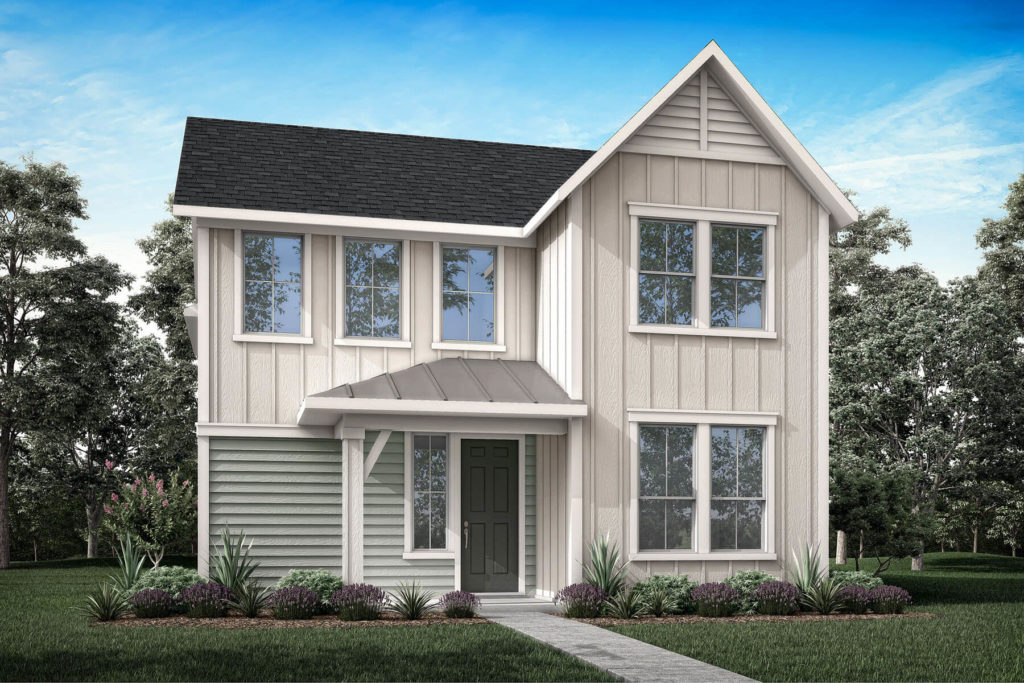 A rendering of a two-story home in Texas.
