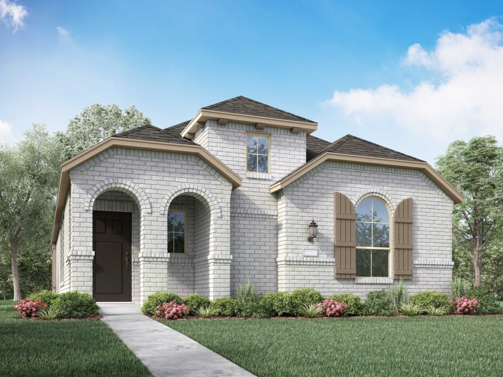 A stunning rendering of a nature-inspired two story home in McKinney.