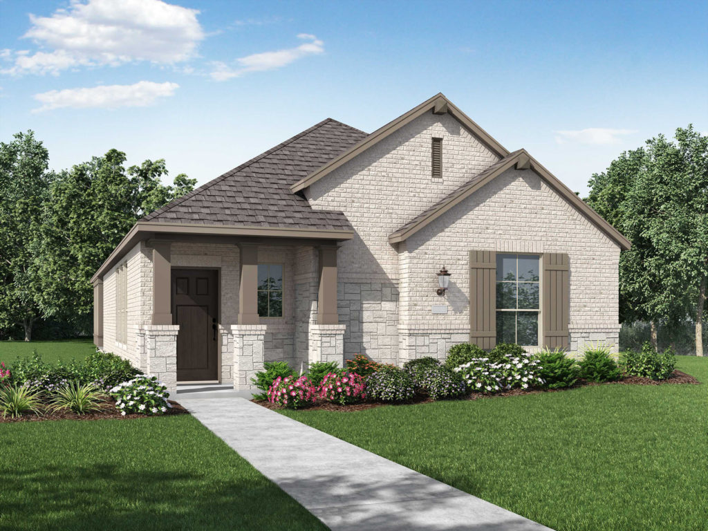 A rendering of a new two-story home in Texas.