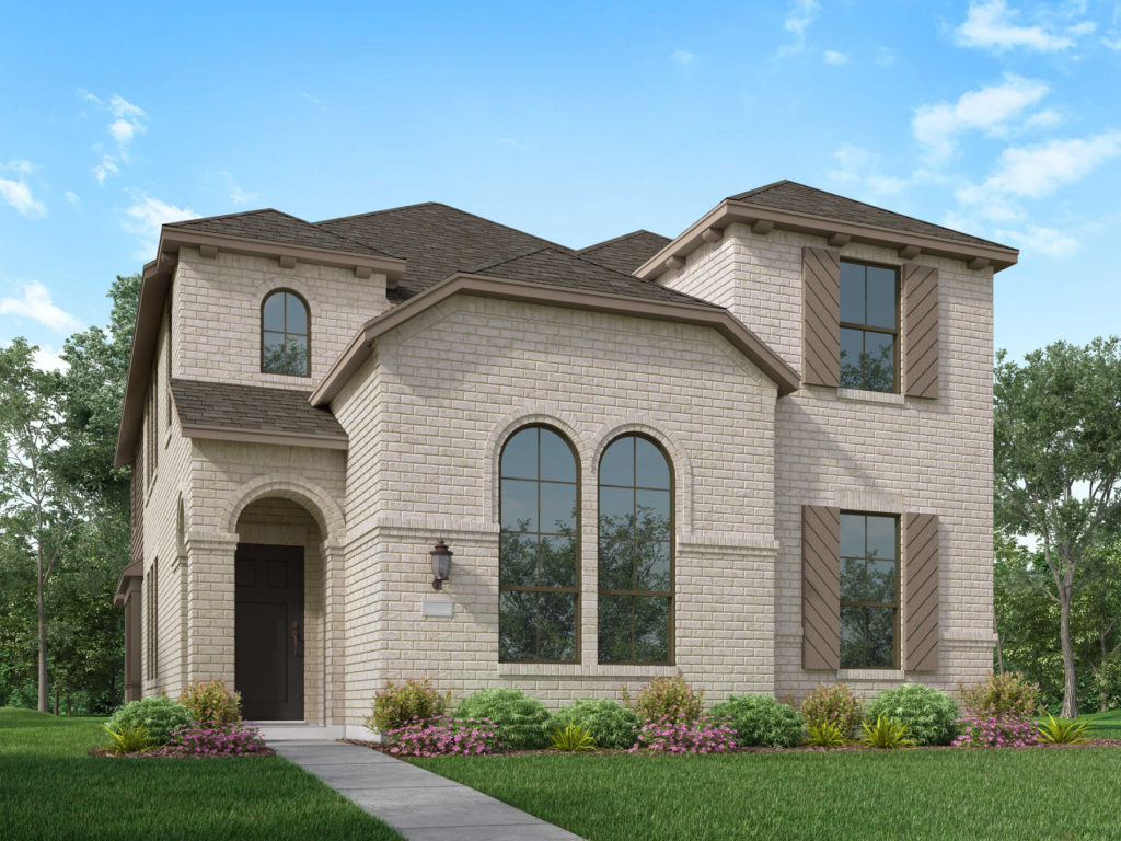 A rendering of a two story home in McKinney, Texas.