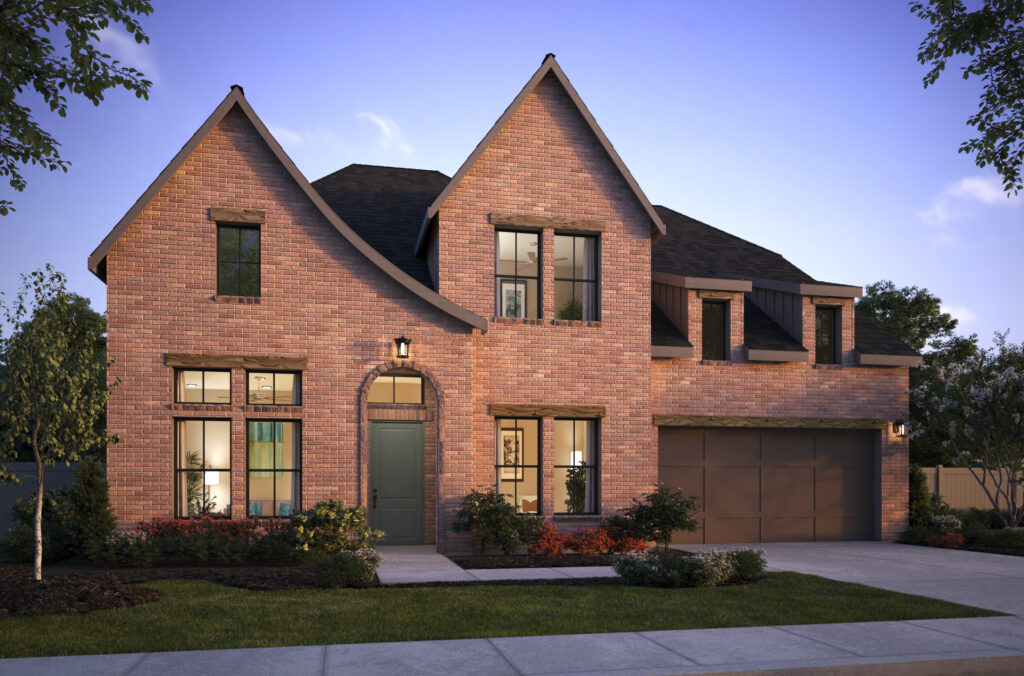Southgate Madison plan exterior A with cedar wood