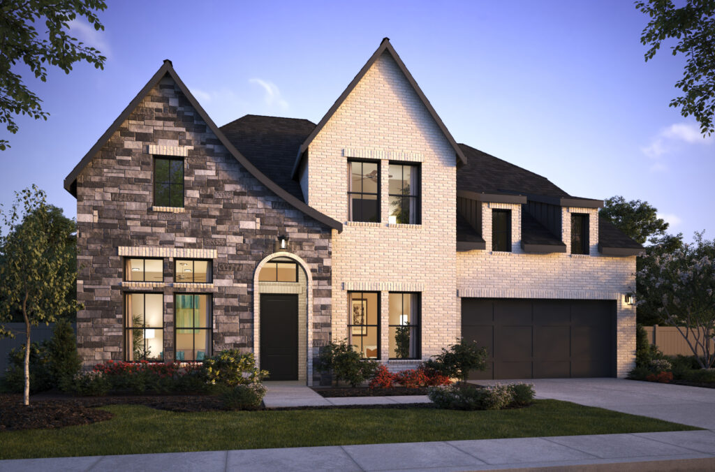Southgate Madison plan exterior A with stone